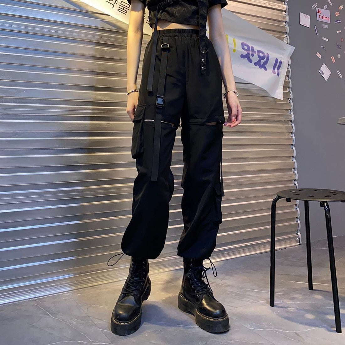 Techwear Harajuku Style Pants - Pastel Gothic Clothing & Stuff