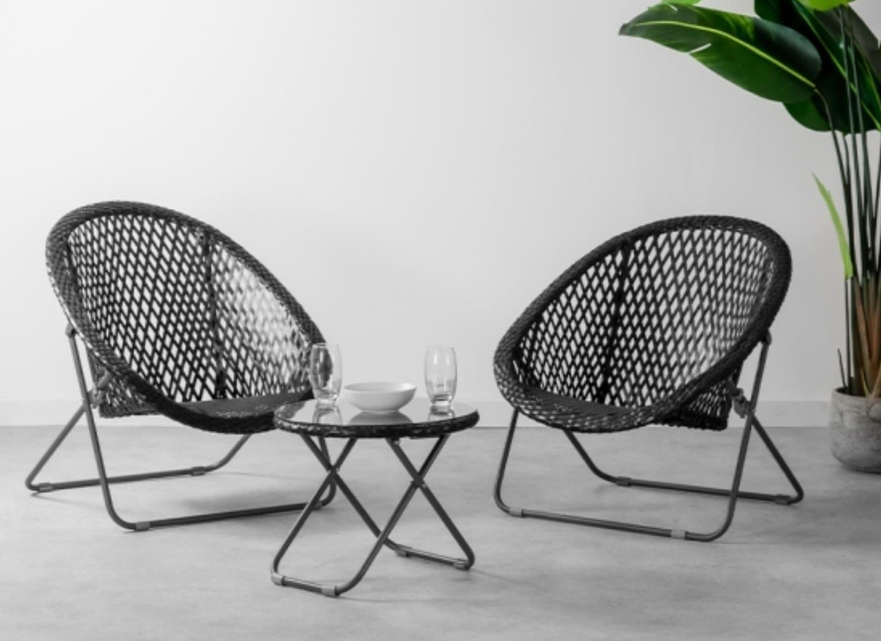 faux rattan bistro set