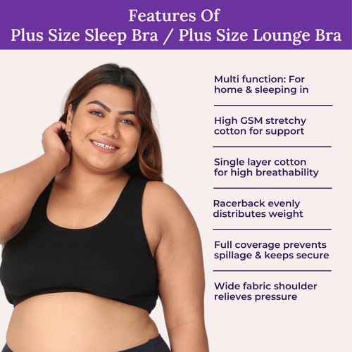 Buy Adira, Sleep Bra With Side Support, Slip On Bras To Wear At Home, Comfortable  Bra, Work From Home Bra Without Hooks