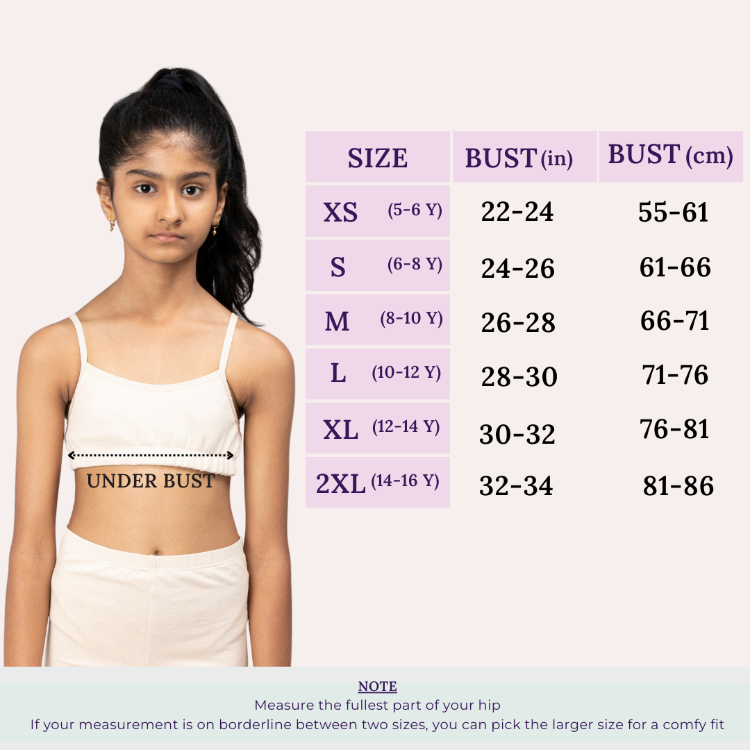 Cotton Sport Bra for Teen Girls 14-16 - High School Students