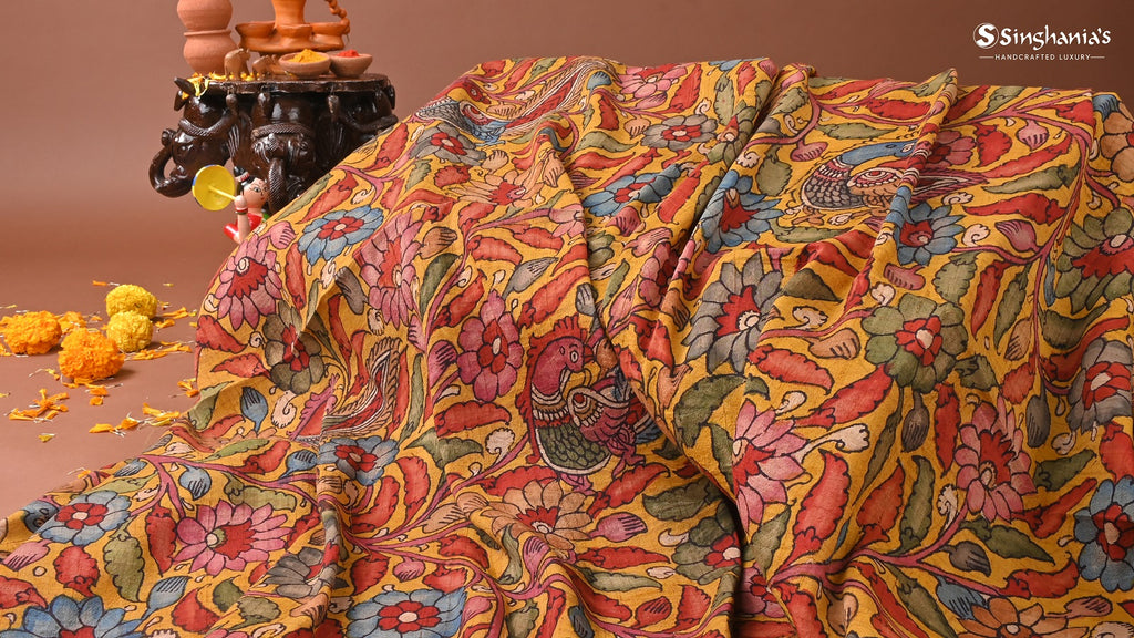 Kalamkari silk fabric