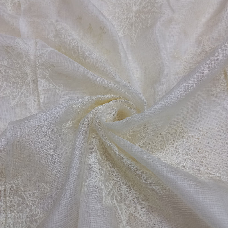 White Hemp and Silk Blend Fabric at Rs 1800/meter in Hyderabad