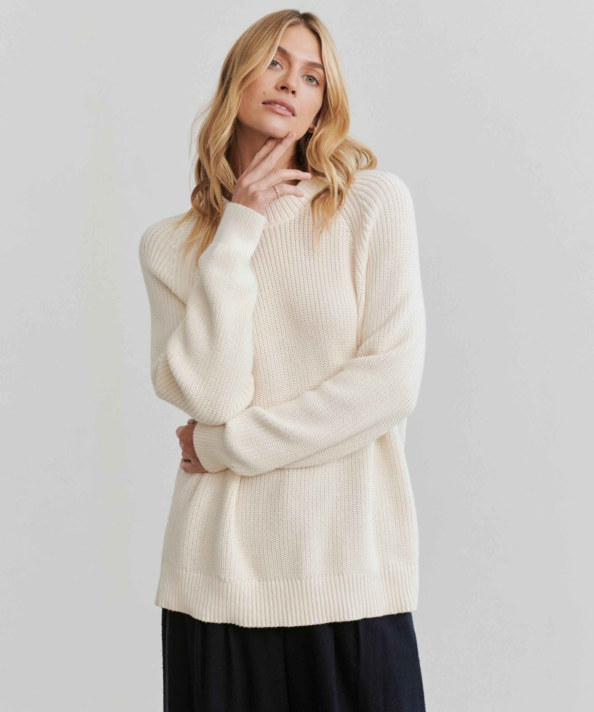 Cotton Fisherman Sweater – Jenni Kayne