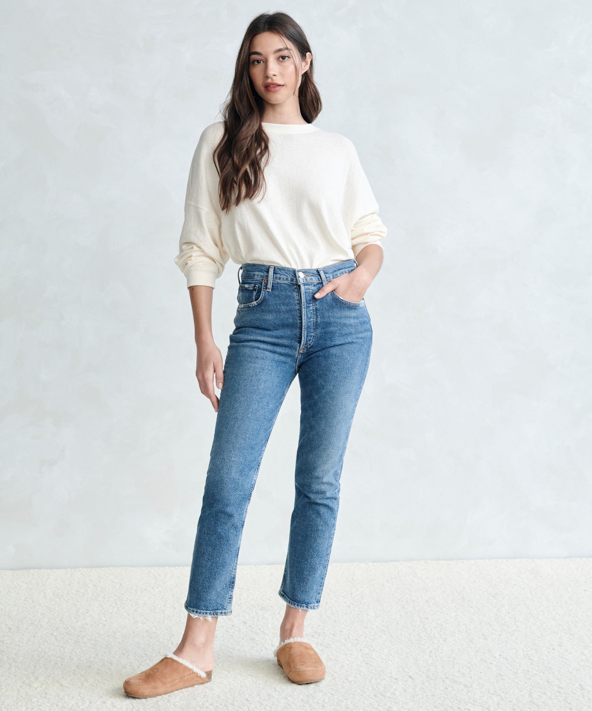 TRF STOVE PIPE JEANS WITH A HIGH WAIST  Moda fashion, Ankle length jeans,  Cute outfits