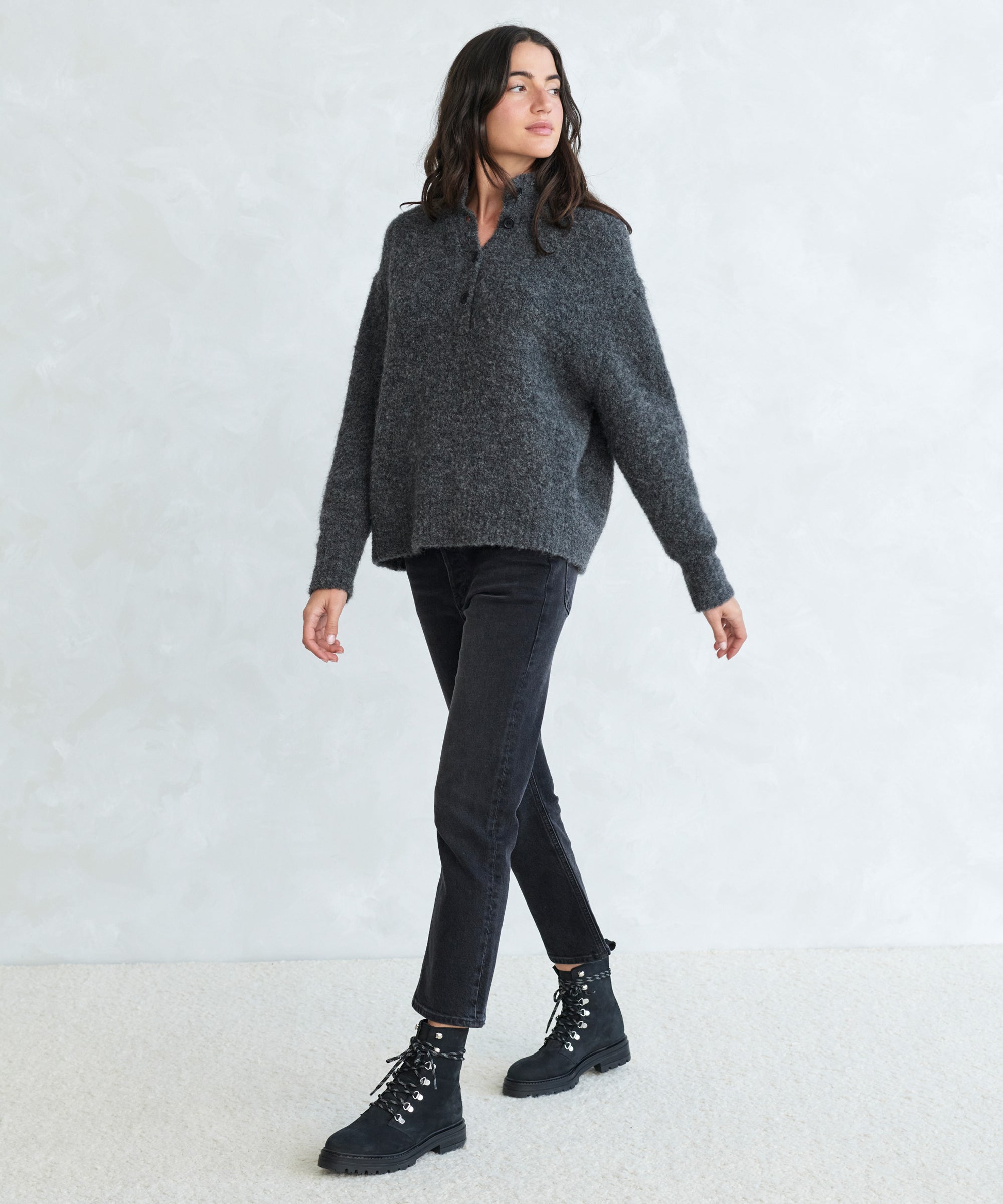 Boucle Button Pullover – Jenni Kayne