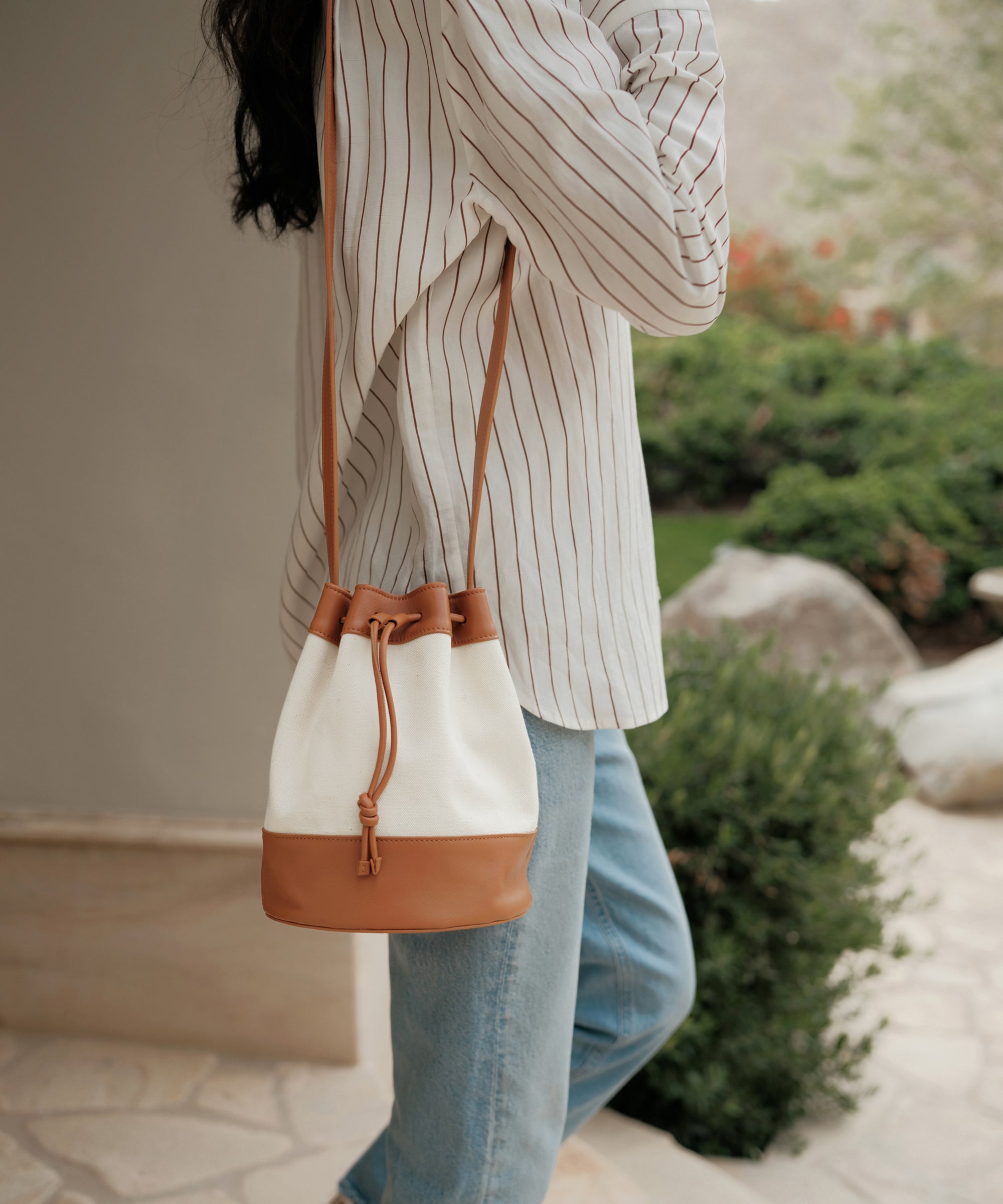 Jenni Kayne Mini Leather Bucket Bag