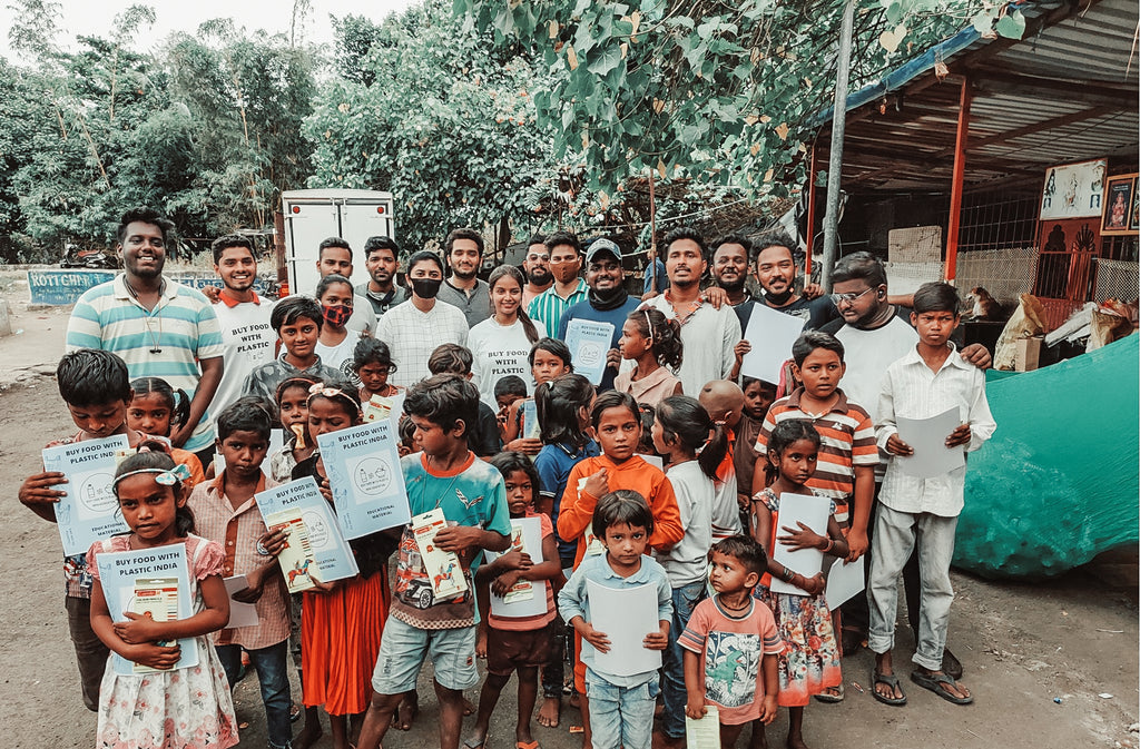 Awareness Event von Buy Food with Plastic in Bhandup, Mumbai, Indien.