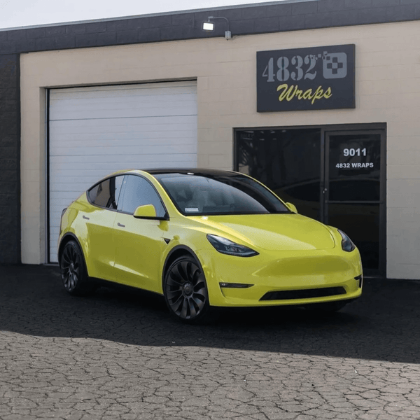 model y lemon yellow wrapped