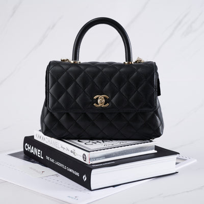 NEW] Chanel 23P Small Backpack  Grained Shiny Calfskin Black