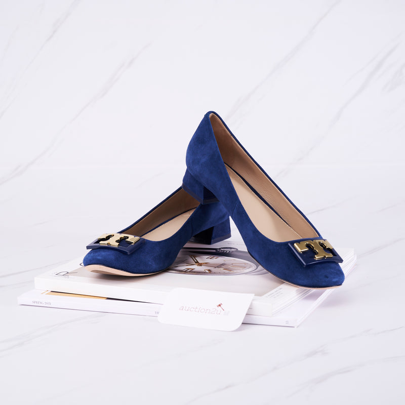 Pre-owned] Tory Burch Suede Pumps, Royal Navy | Size :  – Auction2u  Malaysia