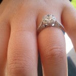 Side View of Dejana's New Engagement Ring