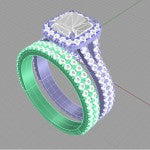 CAD of Ashley's Matching Double Row Diamond Band