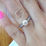 Another Hand Shot of Lauren's New Brian Gavin Diamond Engagement Ring