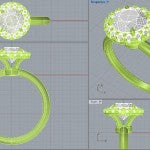 CAD Rendering of the Allie Halo Setting by Brian Gavin