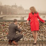 Leslie and Jeff at the Pont Des Arts in Paris