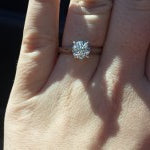 Kayla's Engagement Ring with her new Brian Gavin Signature Blue Diamond