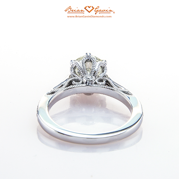 Parade Design Hera Bridal Band With A 1.072 L VVS1 Brian Gavin Signature Hearts And Arrows Round Cut Diamond