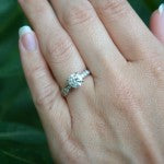 Front Hand Shot of Sarah Frances' New Brian Gavin Engagement Ring