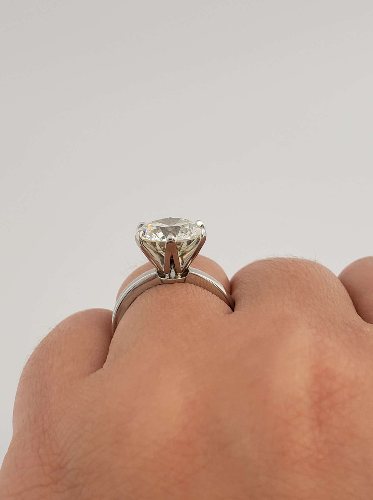 1-2 carat solitaire on size 8 finger?