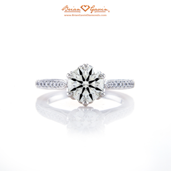 Parade Design Hera Bridal Band With A 1.072 L VVS1 Brian Gavin Signature Hearts And Arrows Round Cut Diamond