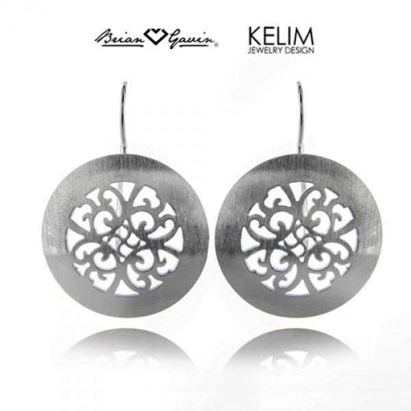 Oriental Silver Earrings from Kelim