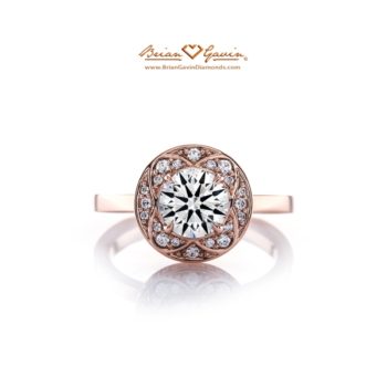 Trend Report: Vintage-Inspired Engagement Rings - Brian Gavin Diamonds 810 Rose Gold Ring 