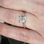 Another Hand Shot of the Eternal Grace Diamond Solitaire