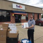 Brian Gavin drove more than five hours to arrive at a FedEx in College Station to deliver seven packages to expecting customers during Hurricane Harvey.