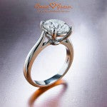 The Center Stone in Nitin's Ring is a 2 carat Brian Gavin Signature H & A