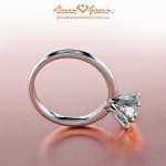 Chike's Tiffany Style Half Round Solitaire with 1.70 ct Brian Gavin Signature H & A