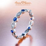 Jeanette's Diamond and Sapphire Eternity Band