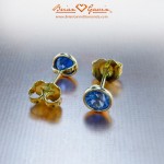 Christie's 18K Yellow Gold Hand Made Bezel Sapphire Earrings