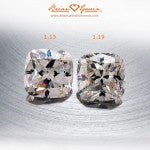 Side by Side of Two Brian Gavin Signature Modern Cushion Cuts