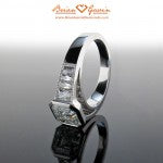 Custom French Cut Diamond Engagement Ring