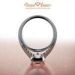 Asscher and French Cut Diamond Engagement Ring