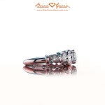 Side View of Anali's Brian Gavin Custom Quadex Diamond Engagement Ring
