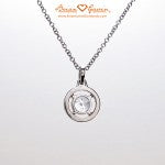 Back View of the Brian Gavin Diamond Halo Pendant with Airline