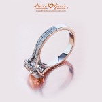 Ashley's Halo Diamond Engagement Ring by Brian Gavin