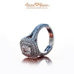 Nick's Brian Gavin Double Halo Cushion Cut Diamond Engagement Ring