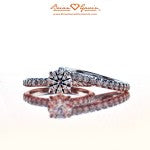 Fishtail Pave Wedding Set