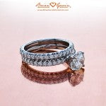 Fishtail Pave Wedding Set Glamor Shot