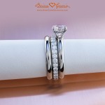 Brian Gavin's Grace Solitaire, Classic Matching Band and Grace Matching Diamond Eternity Band