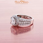 Brian Gavin Custom Halo Ring with Surprise Stones inside Shank