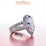 Brian Gavin Diamond Halo Engagment Ring Glamor Shot