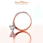 Brian Gavin's 5540R18 18K Rose Gold Tapered Tiffany Style Half Round Solitaire