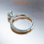 View Showing the Details of the Fishtail Pave Setting with the Truth Head