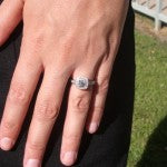 The Brian Gavin Halo Ring on Diana's Hand