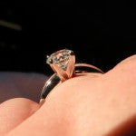 Side View of the Traditional 4 Prong Solitaire