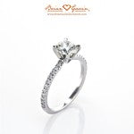 The Legera Pave Diamond Engagement Ring - Left Sideview