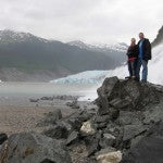 At the Mendenhall Glacier